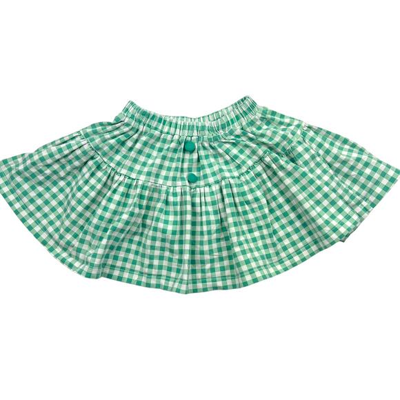 Green Gingham Girls Skirt - Picture 1 of 8